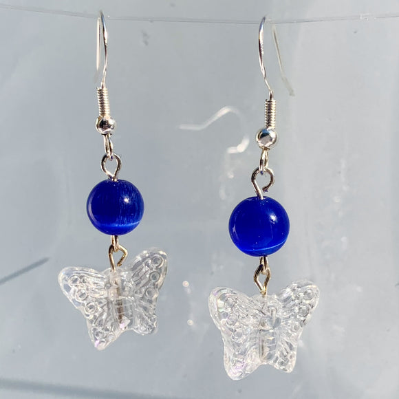 Tamaki's Blue Butterfly Earrings